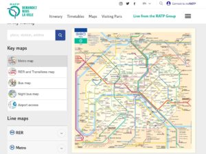 パリのメトロ路線図